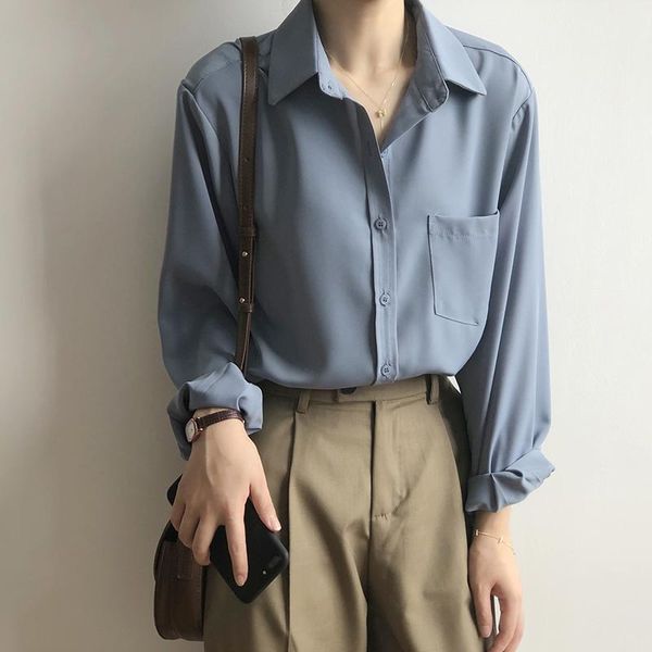 women's blouses & shirts collar tencel long-sleeved shirt female korean version of loose lazy temperament wild dress professional ol to, White
women's blouses & shirts collar tencel long-sleeved shirt female korean version of loose lazy temperament wild dress professional ol to, White