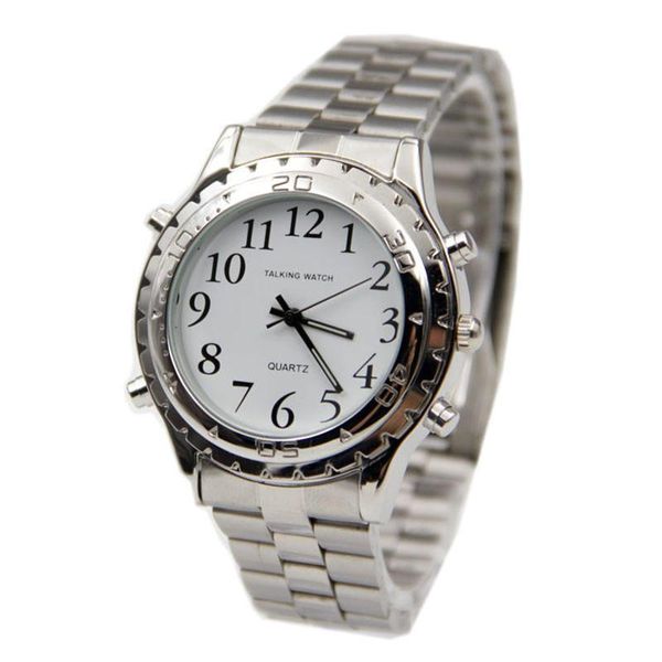 wristwatches english talking clock for blind or visually impaired watch stainless steel mesh belt simple dial quartz watches, Slivery;brown
wristwatches english talking clock for blind or visually impaired watch stainless steel mesh belt simple dial quartz watches, Slivery;brown