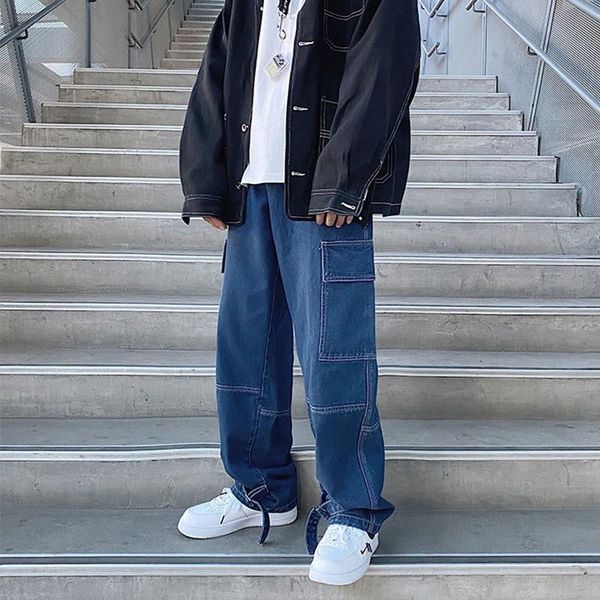 men's jeans tooling male 2021 autumn trendy brand fat plus size loose fall wide leg trousers street, Blue
men's jeans tooling male 2021 autumn trendy brand fat plus size loose fall wide leg trousers street, Blue