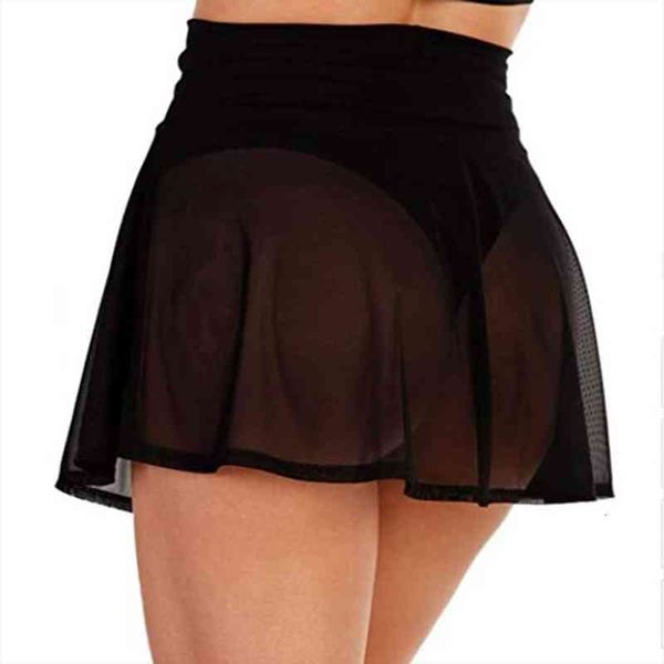 womens sheer mesh mini skirts high waist solid color see through skater skirt beach cover-ups, Black
womens sheer mesh mini skirts high waist solid color see through skater skirt beach cover-ups, Black