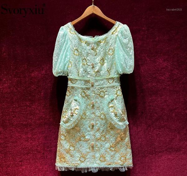 casual dresses svoryxiu designer fashion summer lace embroidery short dress women's puff sleeve single-breasted luxury party, Black;gray
casual dresses svoryxiu designer fashion summer lace embroidery short dress women's puff sleeve single-breasted luxury party, Black;gray