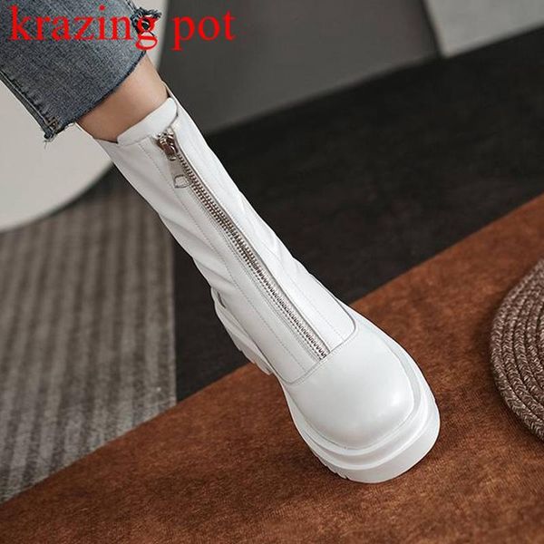 boots krazing pot cow split leather round toe european motorcycles punk zipper high fashion keep warm thick bottom ankle, Black
boots krazing pot cow split leather round toe european motorcycles punk zipper high fashion keep warm thick bottom ankle, Black