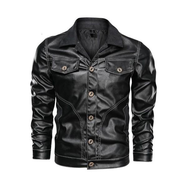 men's jackets pu autumn jacket men turn down collar long sleeve cool punk regular slim outwear l543, Black;brown
men's jackets pu autumn jacket men turn down collar long sleeve cool punk regular slim outwear l543, Black;brown