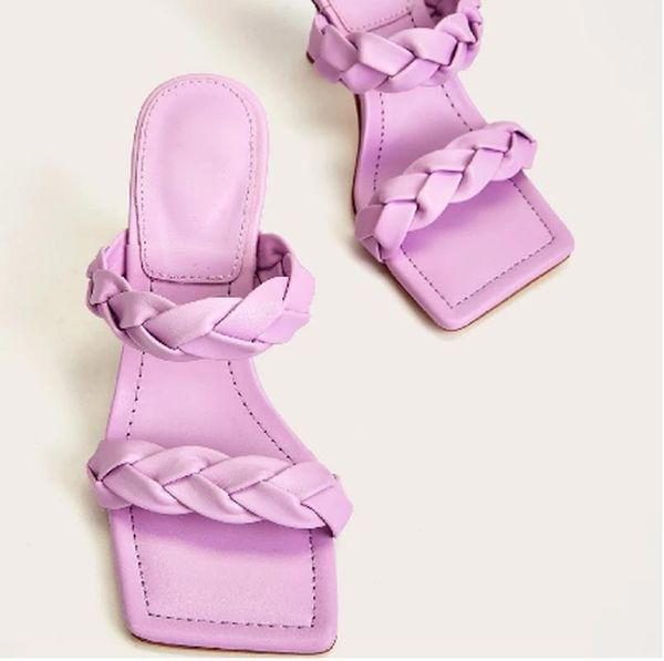 slippers 2021 summer women slipper fashion brand weave sandal shoes thin high heel narrow band ladies elegant dress slides, Black
slippers 2021 summer women slipper fashion brand weave sandal shoes thin high heel narrow band ladies elegant dress slides, Black
