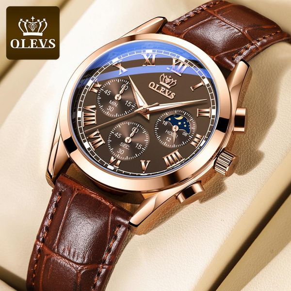 2021 new olevs mens watches fashion business waterproof quartz wrist watch men brand luxury leather strap sport clock maleg, Slivery;brown
2021 new olevs mens watches fashion business waterproof quartz wrist watch men brand luxury leather strap sport clock maleg, Slivery;brown