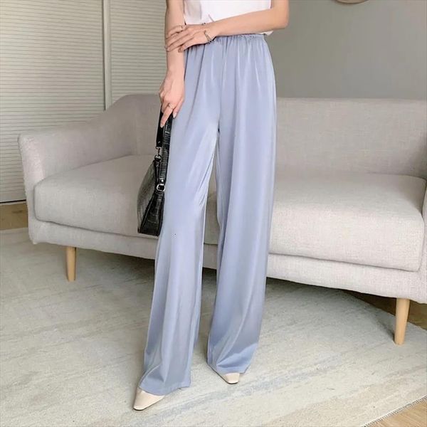 satin womens capris wide leg elegant casual loose smooth waist trousers ladies large size imitation silk, Black;white
satin womens capris wide leg elegant casual loose smooth waist trousers ladies large size imitation silk, Black;white