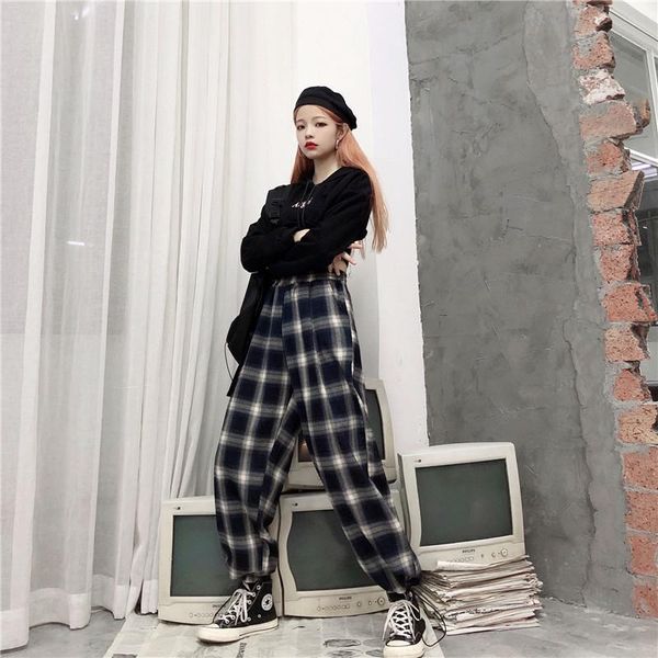 women's pants & capris plaid women harajuku high waist trousers harem vintage sweatpant joggers cargo sweat korean femme pantalon, Black;white
women's pants & capris plaid women harajuku high waist trousers harem vintage sweatpant joggers cargo sweat korean femme pantalon, Black;white