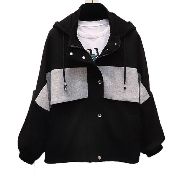 women's jackets 2021 spring autumn plus size jacket coat black hooded zipper casual workwear windbreaker outerwear female w433, Black;brown
women's jackets 2021 spring autumn plus size jacket coat black hooded zipper casual workwear windbreaker outerwear female w433, Black;brown
