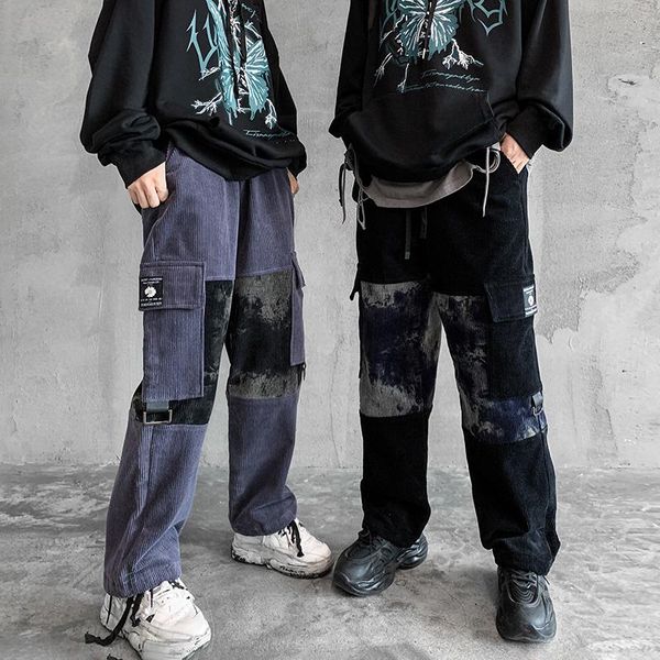 women's pants & capris high street for women loose straight pockets black grey patchwork corduroy couple clothes hiphop punk style autu, Black;white
women's pants & capris high street for women loose straight pockets black grey patchwork corduroy couple clothes hiphop punk style autu, Black;white