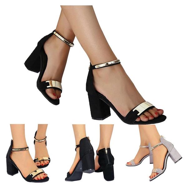 sandals women's fashion casual summer round toe buckle strap flock transparent high heel shoes comfortable sandal drop, Black
sandals women's fashion casual summer round toe buckle strap flock transparent high heel shoes comfortable sandal drop, Black