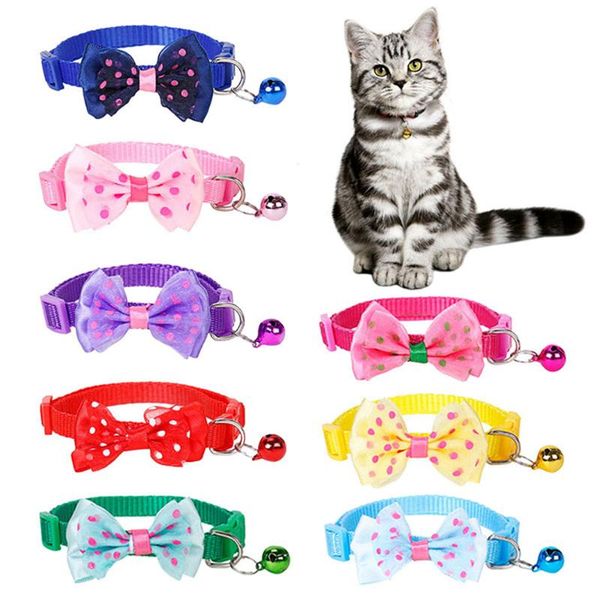 cat collars & leads polyester collar solid color bowknot adjustable safety buckle puppy chihuahua bell cats bow tie cute pet accessories
cat collars & leads polyester collar solid color bowknot adjustable safety buckle puppy chihuahua bell cats bow tie cute pet accessories