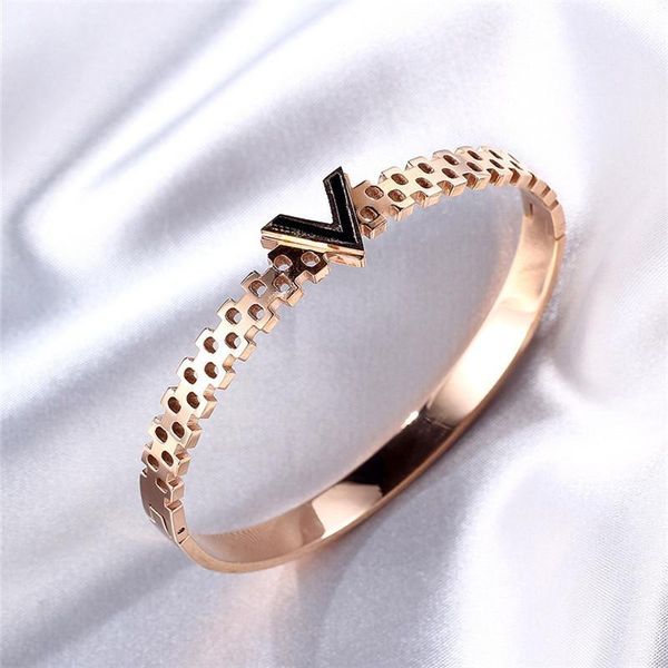 fashion hollow design v shape bracelet & bangle for women charm hollow letter bangle love silver-color pulseiras1, Black
fashion hollow design v shape bracelet & bangle for women charm hollow letter bangle love silver-color pulseiras1, Black