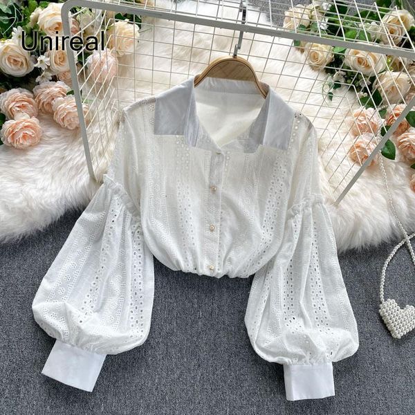 women's blouses & shirts unireal 2021 summer vintage women white blouse shirt long sleeve embroidery lace ruffle female
women's blouses & shirts unireal 2021 summer vintage women white blouse shirt long sleeve embroidery lace ruffle female