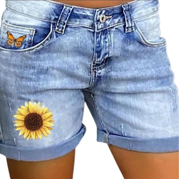 women's jeans fashion denim shorts women butter floral print pants short ripped casual beach cuffed harajuku, Blue
women's jeans fashion denim shorts women butter floral print pants short ripped casual beach cuffed harajuku, Blue