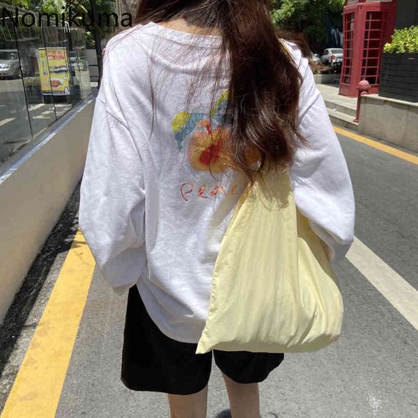 nomikuma casual loose t shirt female printed o neck long sleeve autumn tees korean chic tshirts women high street 3d580 210514, White
nomikuma casual loose t shirt female printed o neck long sleeve autumn tees korean chic tshirts women high street 3d580 210514, White