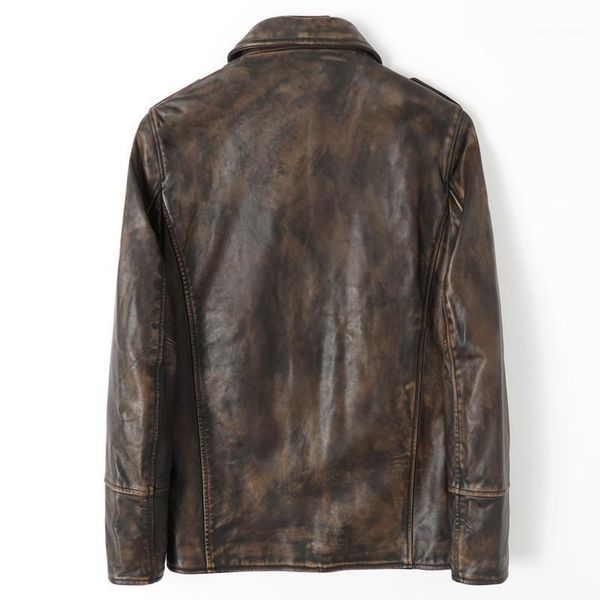 men's leather & faux mens horsehide genuine jacket vintage business man casual slim fit moto biker windproof outwear coat, Black
men's leather & faux mens horsehide genuine jacket vintage business man casual slim fit moto biker windproof outwear coat, Black