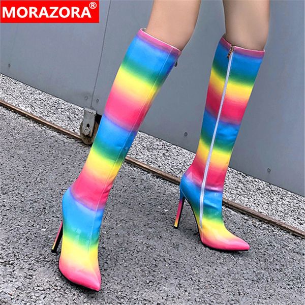 morazora big size 33-44 women boots stiletto high heels pointed toe rainbow ladies shoes knee high boots 210506, Black
morazora big size 33-44 women boots stiletto high heels pointed toe rainbow ladies shoes knee high boots 210506, Black