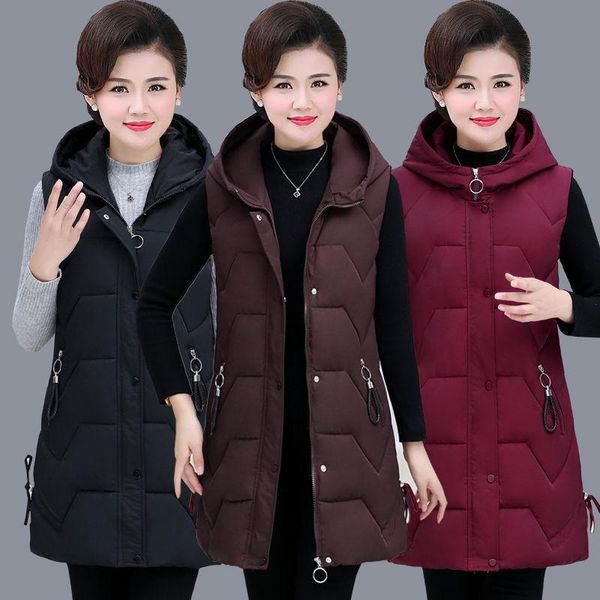 women's vests 2021 winter women vest waistcoat long cotton padded jacket female loose sleeveless ladies hooded pocket parkas coats h684, Black;white
women's vests 2021 winter women vest waistcoat long cotton padded jacket female loose sleeveless ladies hooded pocket parkas coats h684, Black;white