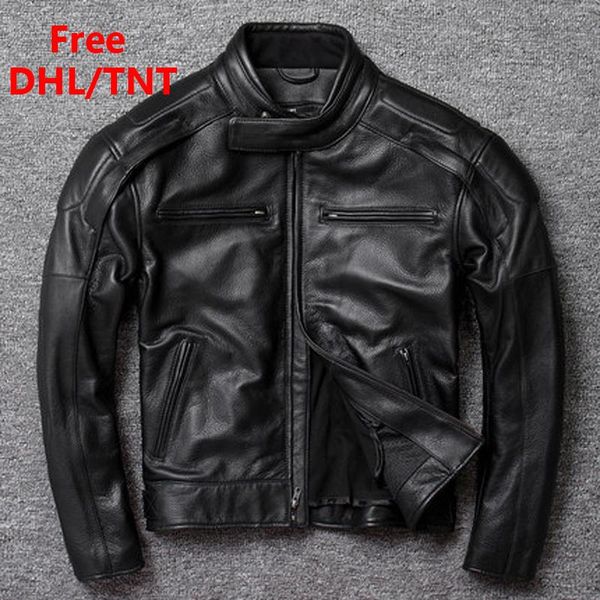 men's leather & faux dhl/tnt vintage genuine jackets removable liner coats goat skin pilot bomber motorcycle male, Black
men's leather & faux dhl/tnt vintage genuine jackets removable liner coats goat skin pilot bomber motorcycle male, Black