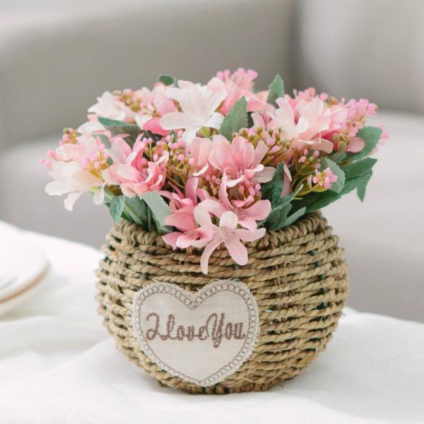 artificial flower woven vase and flowers spring scenery rose set home decoration birthday wedding party decor decorative & wreaths
artificial flower woven vase and flowers spring scenery rose set home decoration birthday wedding party decor decorative & wreaths