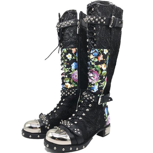 boots 2021 studded rivets buckle knee length women flower flat motorcycle for winter shoes print embroidery leather, Black
boots 2021 studded rivets buckle knee length women flower flat motorcycle for winter shoes print embroidery leather, Black
