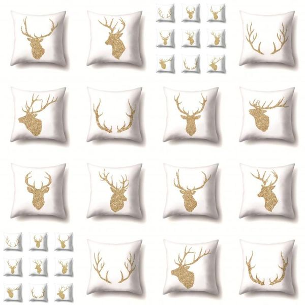 cushion/decorative pillow golden cushion cover christmas elk polyester pillowcase home decor throw covers car seat 45x45cm case
cushion/decorative pillow golden cushion cover christmas elk polyester pillowcase home decor throw covers car seat 45x45cm case