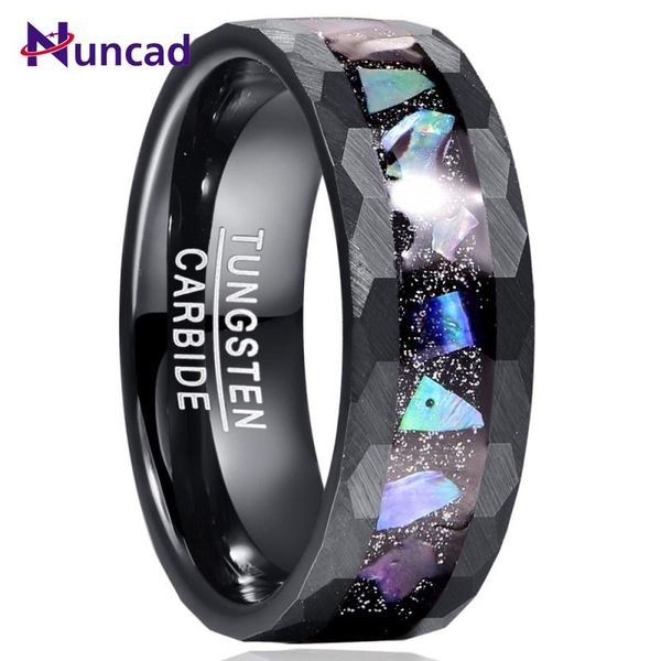wedding rings nuncad 8mm starry sky bottom abalone shell edge hammered lasa black tungsten carbide ring men's good quality, Slivery;golden
wedding rings nuncad 8mm starry sky bottom abalone shell edge hammered lasa black tungsten carbide ring men's good quality, Slivery;golden