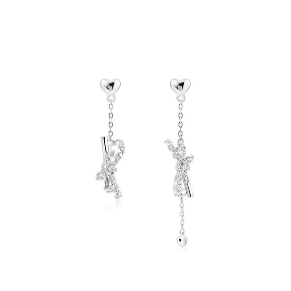 luxury mofermagi asymmetric bow earrings female s925 sterling silver earrings korean temperament high sense french style, White
luxury mofermagi asymmetric bow earrings female s925 sterling silver earrings korean temperament high sense french style, White