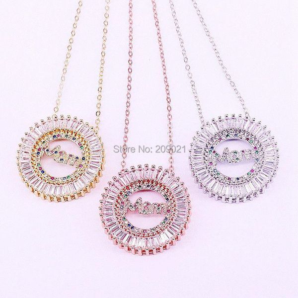 pendant necklaces trendy 6pcs mother day gift rainbow cz mom necklace 3 colors delicate cubic zirconia paved round charm jewelry, Silver
pendant necklaces trendy 6pcs mother day gift rainbow cz mom necklace 3 colors delicate cubic zirconia paved round charm jewelry, Silver