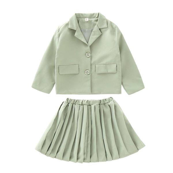 clothing sets girls blazer jackets suit children kids blazer+pleated skirt school uniform 2pcs baby spring solid color clothes set, White
clothing sets girls blazer jackets suit children kids blazer+pleated skirt school uniform 2pcs baby spring solid color clothes set, White