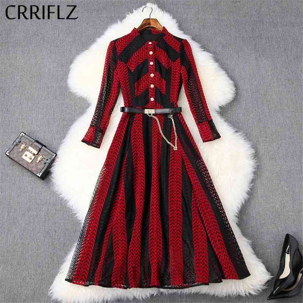 medium long hollow out lace dress women casual wirst sleeve red and black stripes sashes slim ladies patchwork spring 210520, Black;gray
medium long hollow out lace dress women casual wirst sleeve red and black stripes sashes slim ladies patchwork spring 210520, Black;gray
