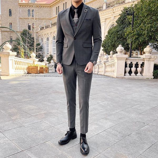 men's suits & blazers 2021jacket+vest+pants autumn and winter plaid suit three-piece jacket small, White;black
men's suits & blazers 2021jacket+vest+pants autumn and winter plaid suit three-piece jacket small, White;black