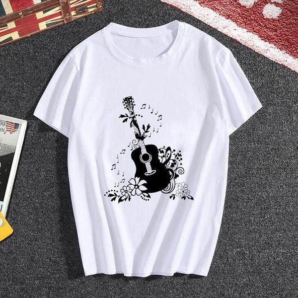 guitar music printed women t shirts short sleeve fashion tee femme for harajuku clothing, White
guitar music printed women t shirts short sleeve fashion tee femme for harajuku clothing, White