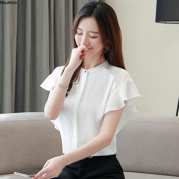 women's blouses & shirts houthion chiffon fashion shirt short sleeve o-neck slim solid blouse summer butterfly regular, White
women's blouses & shirts houthion chiffon fashion shirt short sleeve o-neck slim solid blouse summer butterfly regular, White