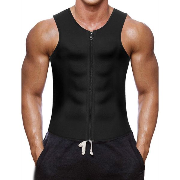 men' tank mens zipper neoprene shaper slimming vest shapewear control body shapers trainer compression cz5h, White;black
men' tank mens zipper neoprene shaper slimming vest shapewear control body shapers trainer compression cz5h, White;black