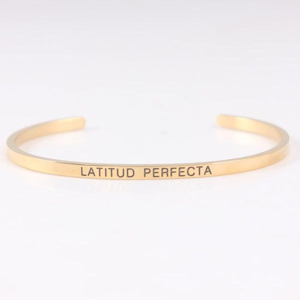 bangle fast 3.2mm engraved bracelet " latitud perfecta "cuff bangles stainless steel for women color birthday lmantra, Black
bangle fast 3.2mm engraved bracelet " latitud perfecta "cuff bangles stainless steel for women color birthday lmantra, Black