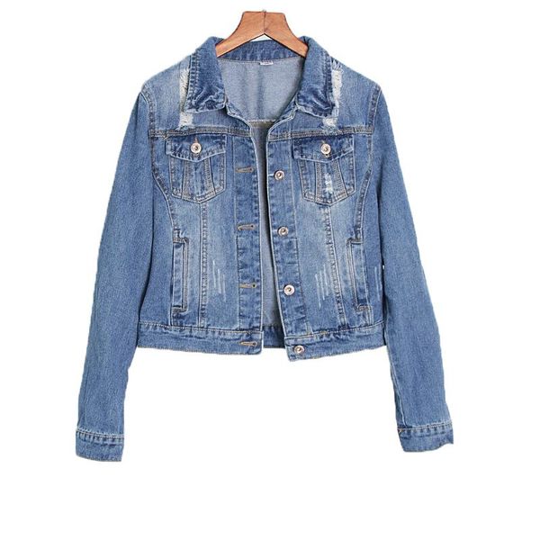 women's jackets spring autumn denim jacket ladies casual long-sleeved hole korean short paragraph large size a37, Black;brown
women's jackets spring autumn denim jacket ladies casual long-sleeved hole korean short paragraph large size a37, Black;brown