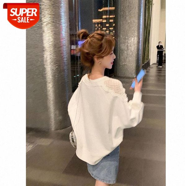 net red korean lace stitching fashion sweater women's hollow strapless #0p6k, Black;gray
net red korean lace stitching fashion sweater women's hollow strapless #0p6k, Black;gray