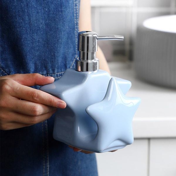 ceramic lotion bottle household shower gel hand soap facial cleanser shampoo dispenser creative five-pointed star shape bath accessory set
ceramic lotion bottle household shower gel hand soap facial cleanser shampoo dispenser creative five-pointed star shape bath accessory set