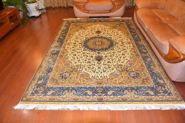 carpets 6'x9' oriental living room hand knotted silk persian design rugs for parlor
carpets 6'x9' oriental living room hand knotted silk persian design rugs for parlor