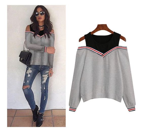 women's & sweatshirts autumn winter crew neck pullovers tracksuit ladies female jumper sweatshirt off shoulder patchwork hood, Black
women's & sweatshirts autumn winter crew neck pullovers tracksuit ladies female jumper sweatshirt off shoulder patchwork hood, Black