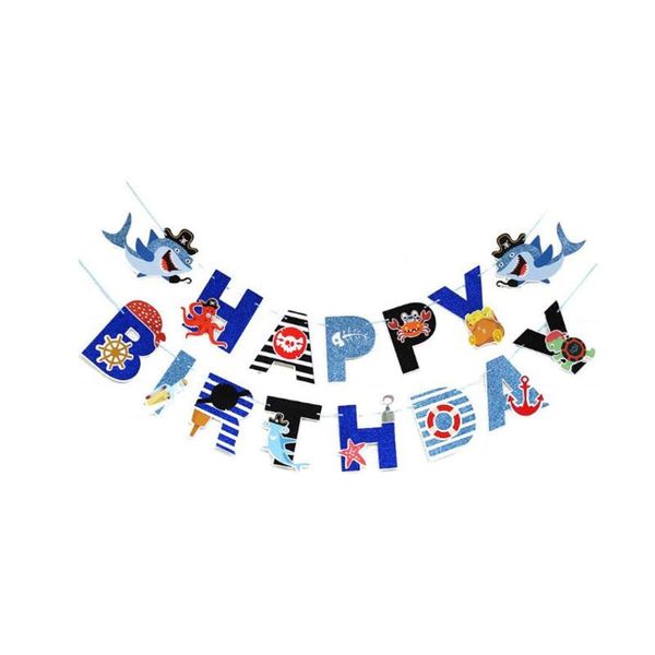 party decoration 1pc banner cartoon pirate theme marine animal flag hanging garland layout supply for festival birthday kids decor
party decoration 1pc banner cartoon pirate theme marine animal flag hanging garland layout supply for festival birthday kids decor