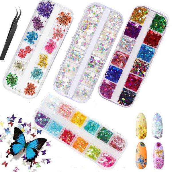 nail art decorations 4boxes dried flowers butterfly glitter stickers sequins flakes supplies gift decoration accessories & diy crafting, Silver;gold
nail art decorations 4boxes dried flowers butterfly glitter stickers sequins flakes supplies gift decoration accessories & diy crafting, Silver;gold