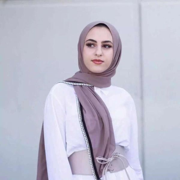 ethnic clothing heavy chiffon hijab women plain scarf wrap solid color shawls headband muslim hijabs with pearl chains black, Red
ethnic clothing heavy chiffon hijab women plain scarf wrap solid color shawls headband muslim hijabs with pearl chains black, Red