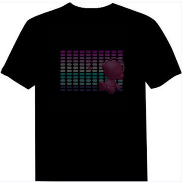 music style custom music activation led light el t-shirt visual impact party shirt round neck american short sleeve 100% cotton, White;black
music style custom music activation led light el t-shirt visual impact party shirt round neck american short sleeve 100% cotton, White;black