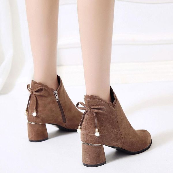 boots cresfimix women classic brown bow tie side zip comfort autumn ankle lady winter bottes femmes c6495, Black
boots cresfimix women classic brown bow tie side zip comfort autumn ankle lady winter bottes femmes c6495, Black