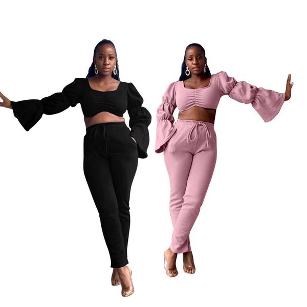 women's two piece pants set women festival clothing ruched flare sleeve crop and stacked leggings birthday night club outfits, White
women's two piece pants set women festival clothing ruched flare sleeve crop and stacked leggings birthday night club outfits, White