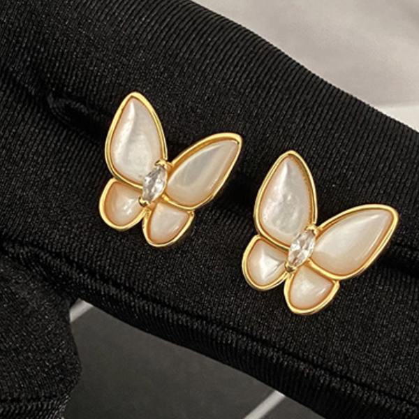 s925 silver temperament diamond butterfly earrings charm net red 18k gold plated simple white fritillary ladies luxury jewelry, Golden
s925 silver temperament diamond butterfly earrings charm net red 18k gold plated simple white fritillary ladies luxury jewelry, Golden