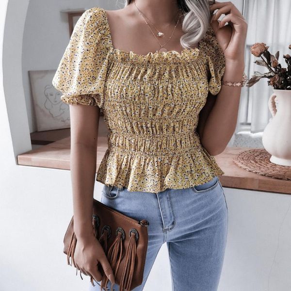 women's blouses & shirts mosimolly 2021 summer chiffon shirt square neck puff sleeve shirred ruffle, White
women's blouses & shirts mosimolly 2021 summer chiffon shirt square neck puff sleeve shirred ruffle, White