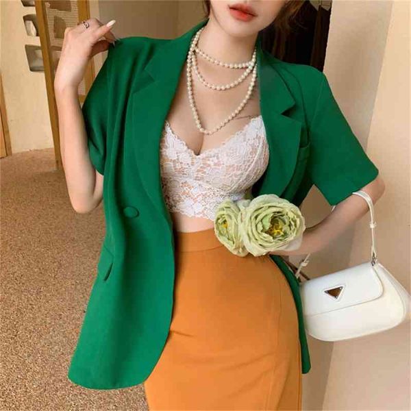 women's suits & blazers green retro new all match femme ol thin stylish lady summer loose-fitting solid jackets casual vintage hot, White;black
women's suits & blazers green retro new all match femme ol thin stylish lady summer loose-fitting solid jackets casual vintage hot, White;black